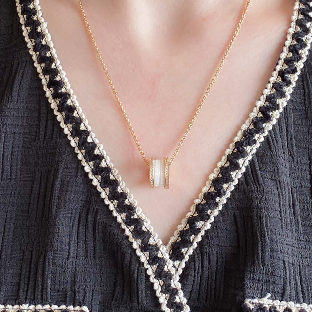 [vivabelle]ZERO 1 DIAMANT-KERAMIK-HALSKETTE