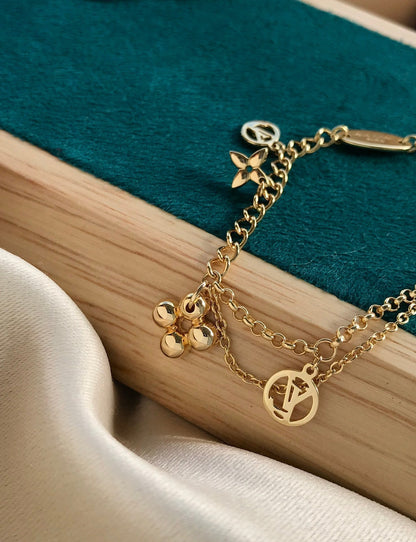 [vivabelle]BLOOMING PINK GOLD MOP BRACELET