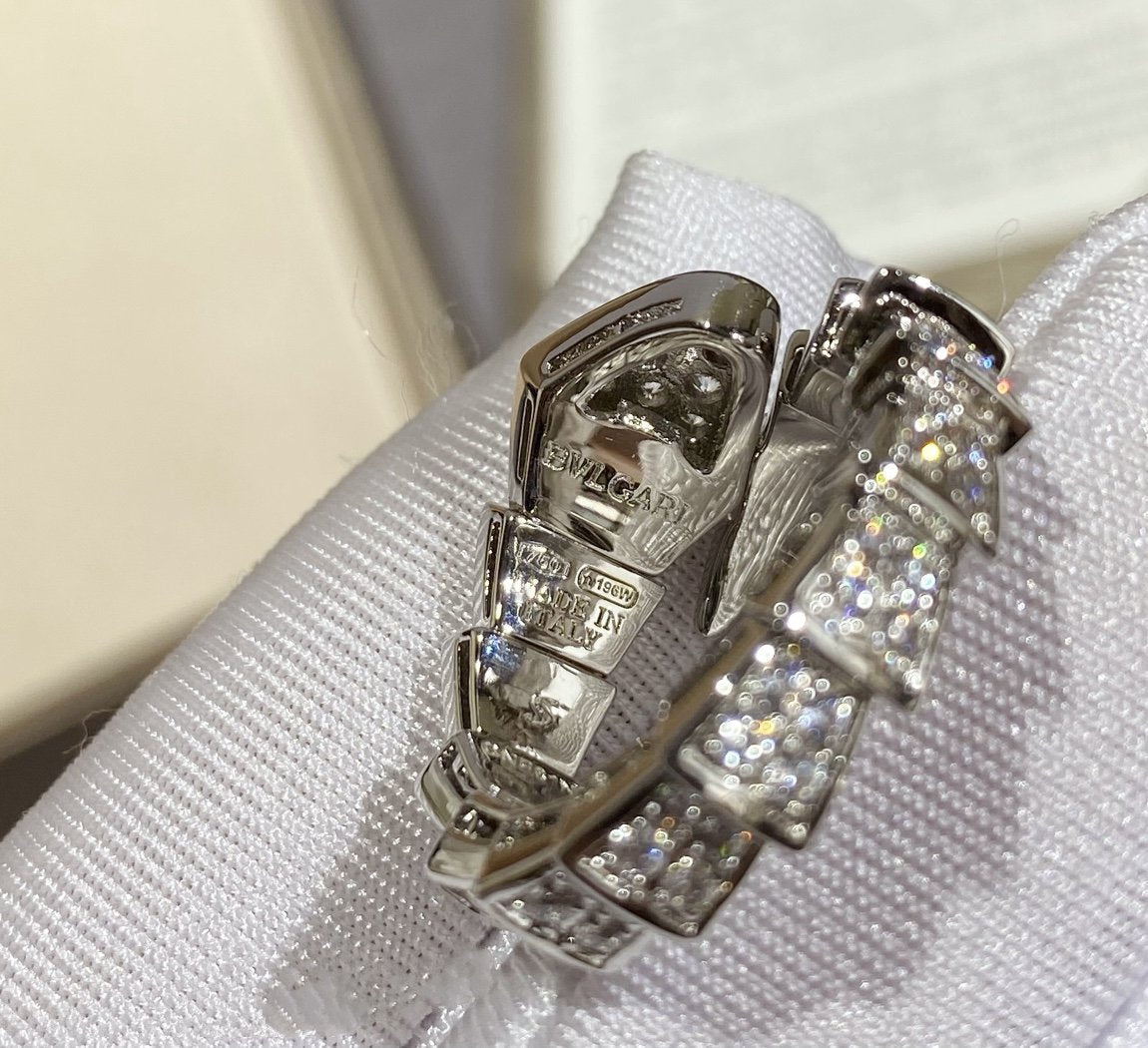 [vivabelle]SERPENTI GROSSER RING SILBER MIT DIAMANTEN
