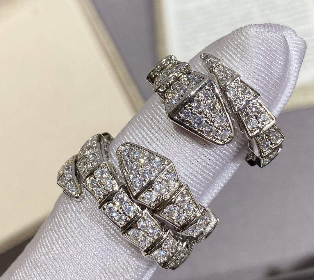 [vivabelle]SERPENTI GROSSER RING SILBER MIT DIAMANTEN