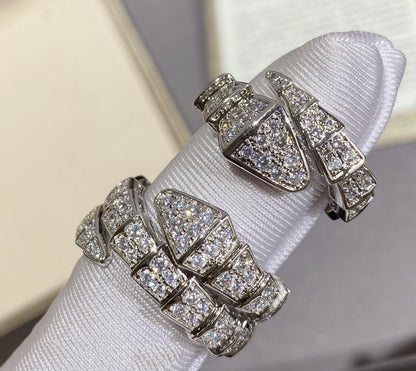 [vivabelle]SERPENTI GROSSER RING SILBER MIT DIAMANTEN