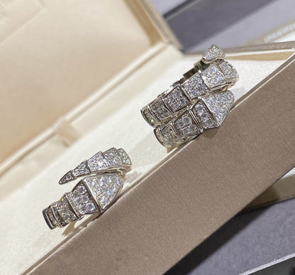 [vivabelle]SERPENTI GROSSER RING SILBER MIT DIAMANTEN