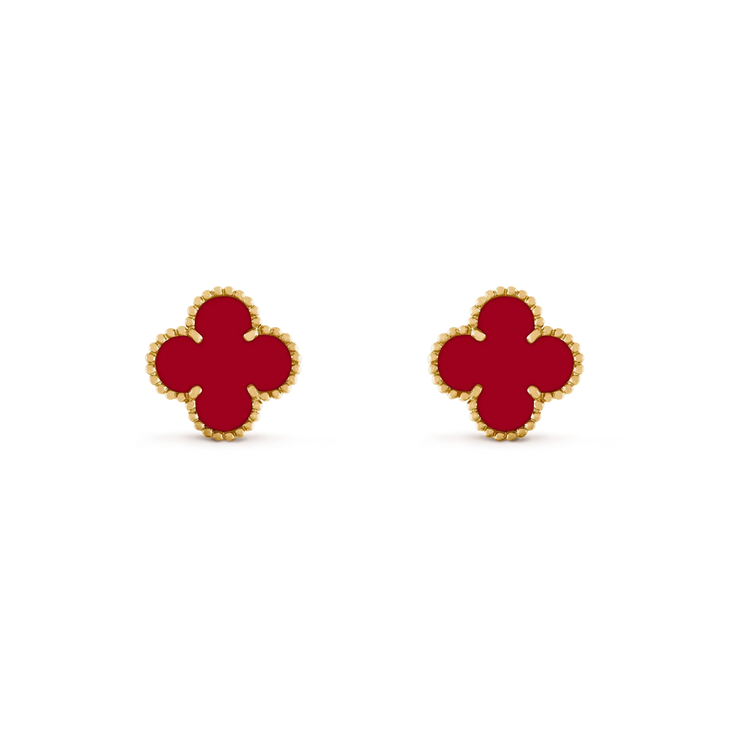 [vivabelle]CLOVER MEDIUM 1 MOTIFS CARNELIAN  EARRINGS