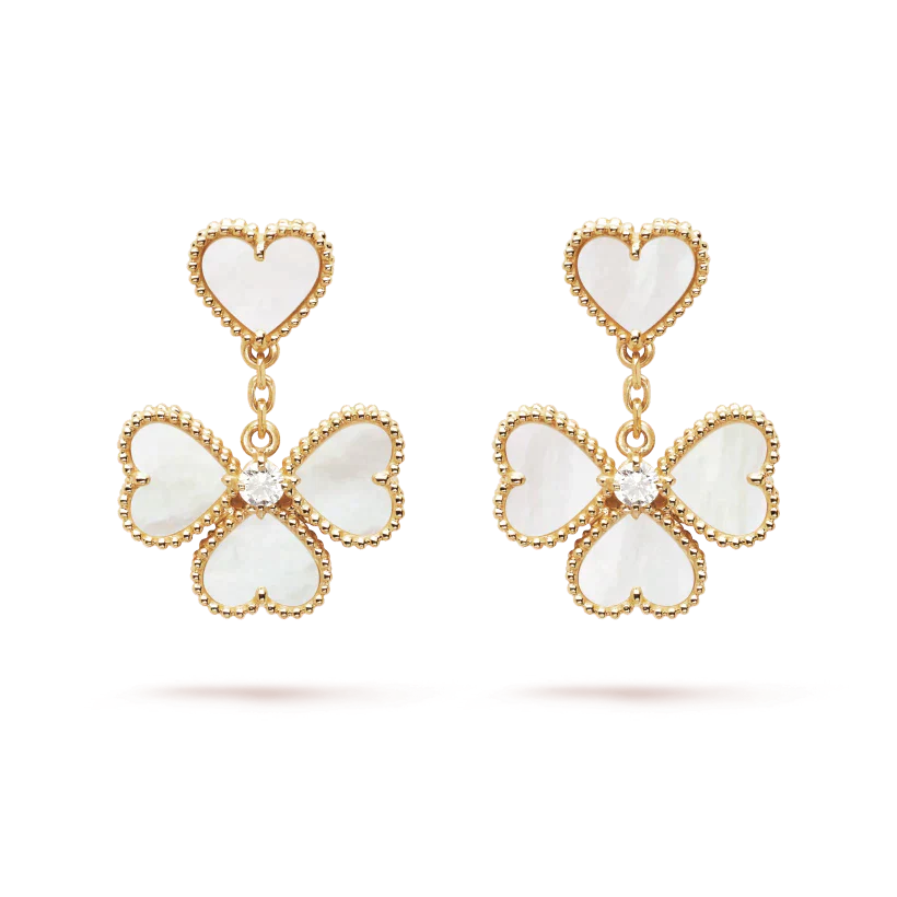 [vivabelle]CLOVER SWEET WHITE MOP EARRINGS