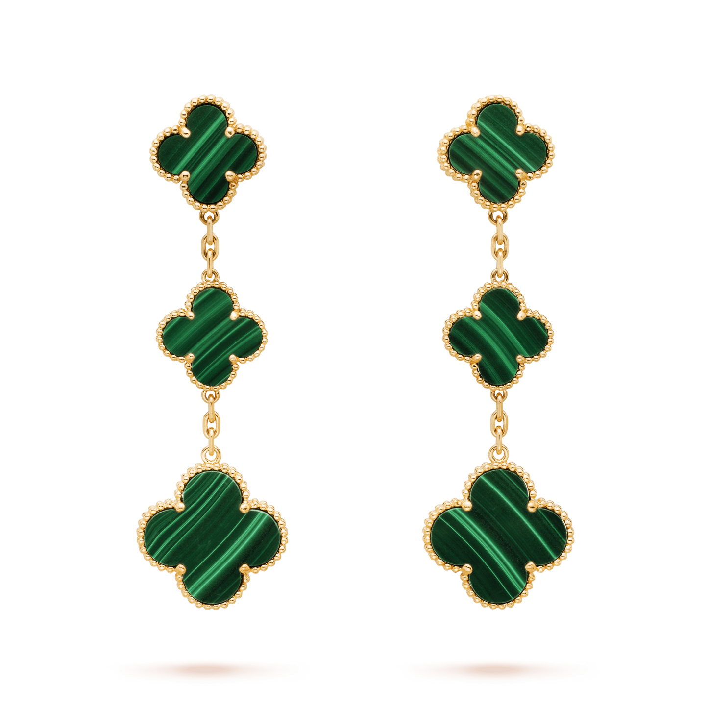 [vivabelle]KLEE MALACHIT 3 MOTIVE GOLD 