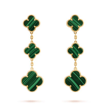 [vivabelle]KLEE MALACHIT 3 MOTIVE GOLD 