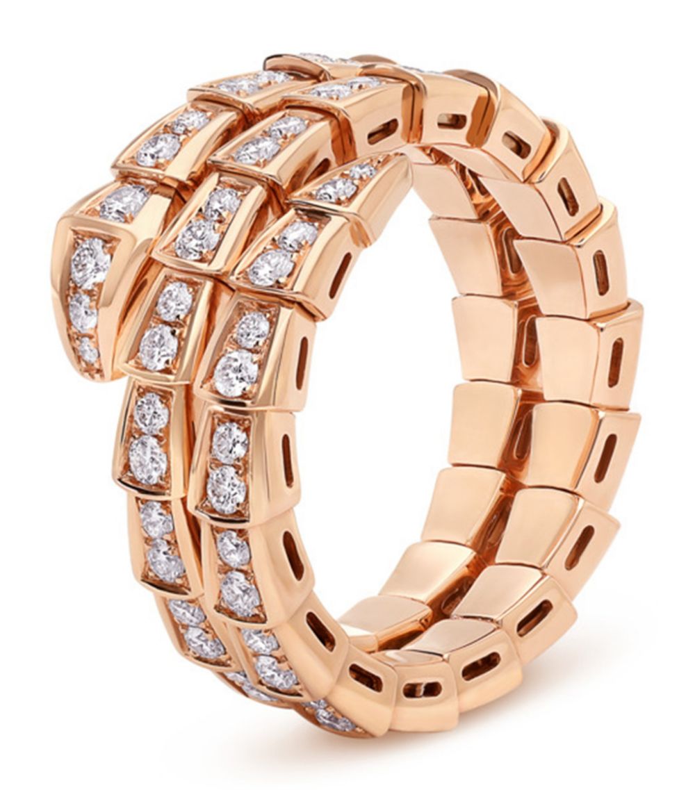 [vivabelle]SERPENTI RING ROTGOLD DIAMANT DOPPELREIHIG