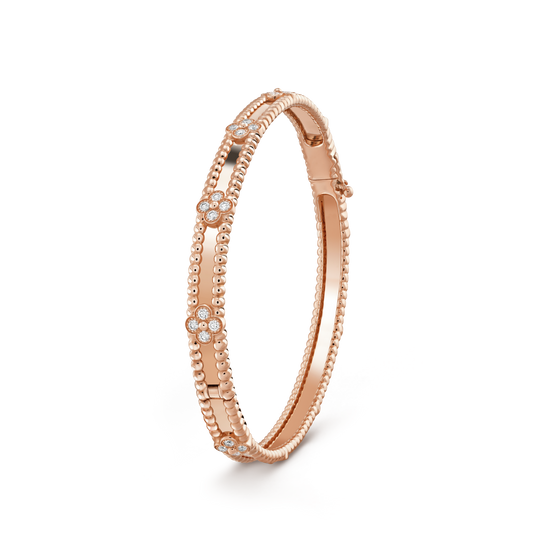 [vivabelle]CLOVER ARMBAND 4MM DIAMANTEN