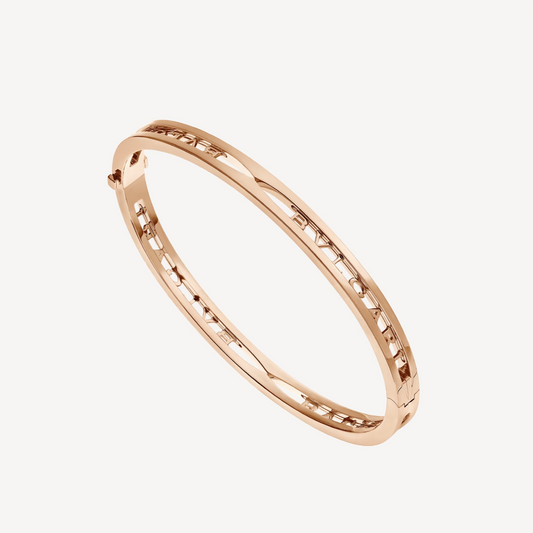 [vivabelle]ZERO 1 SPIRAL LOGO PINK GOLD BRACELET