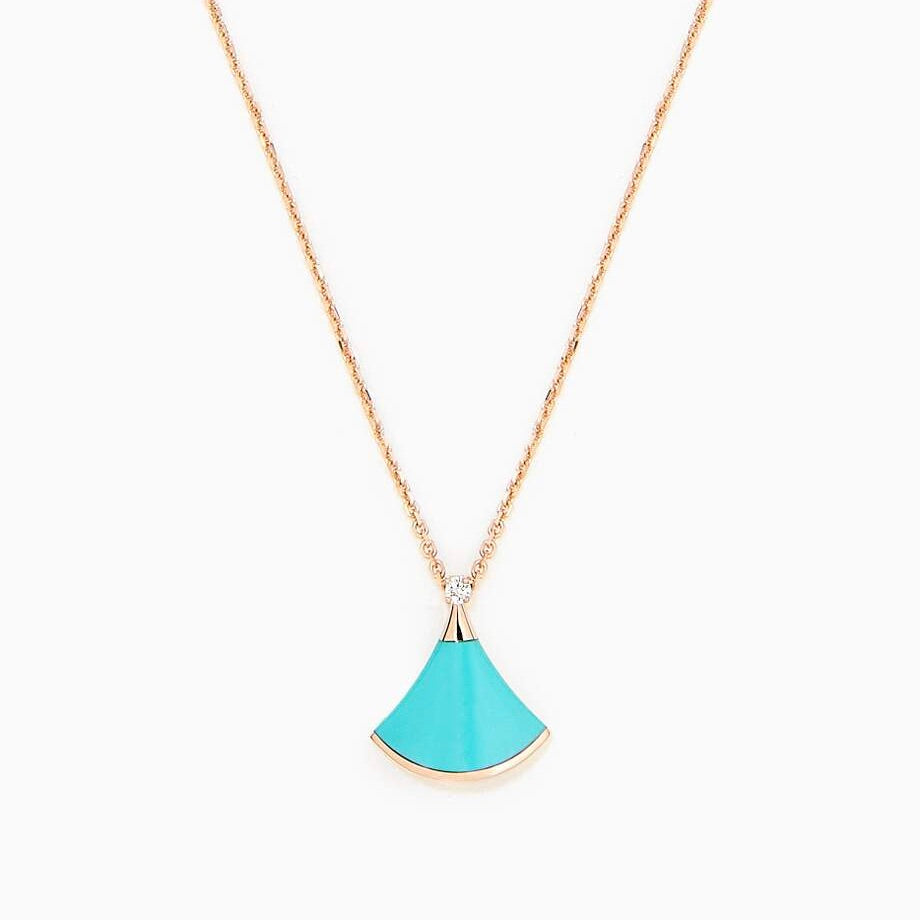[vivabelle]DREAM NECKLACE TURQUOISE PINK GOLD