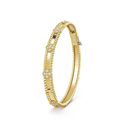 [vivabelle]CLOVER ARMBAND 4MM DIAMANTEN
