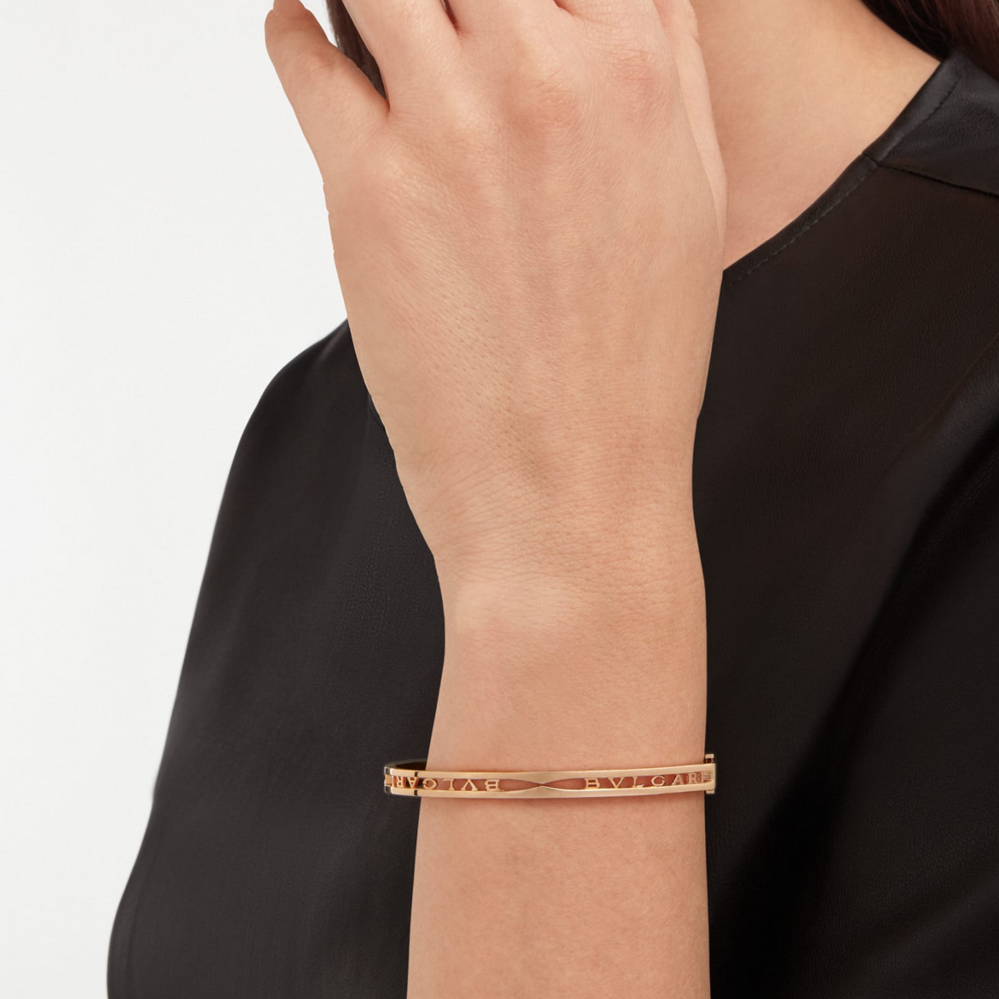 [vivabelle]ZERO 1 SPIRAL LOGO PINK GOLD BRACELET
