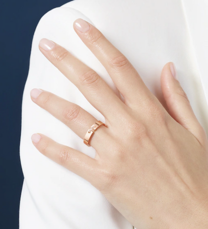 [vivabelle]ALLIANCE LIENS VIDENCE DIAMANT 4MM RING