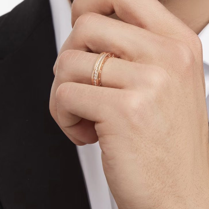 [vivabelle]ZERO 1 EINBAND-RING MIT DIAMANTEN AUF DEM SPIRALRING