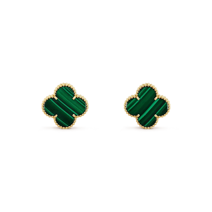 [vivabelle]CLOVER MINI 9.5MM MALACHITE  EARRINGS