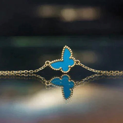 [vivabelle]BUTTERFLY TÜRKIS SCHMETTERLINGSARMBAND