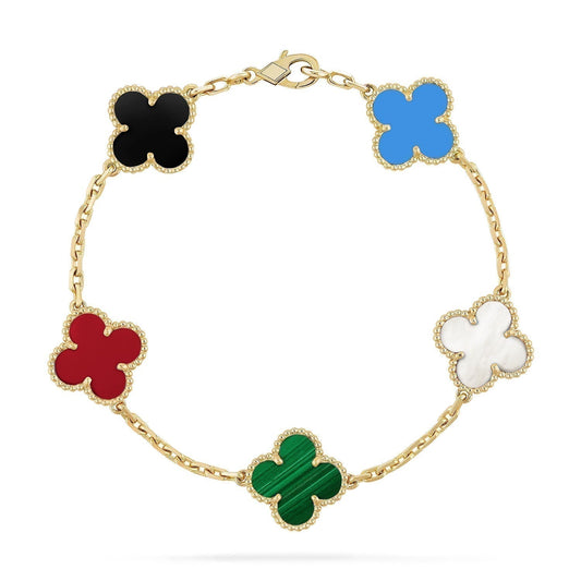 [vivabelle]KLEE 5 MOTIVE MEHRFARBIGES ARMBAND