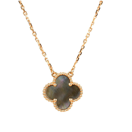 [vivabelle]CLOVER 15MM  GRAY MOTHER OF PEARL NECKLACE