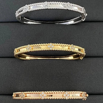 [vivabelle]CLOVER ARMBAND 4MM DIAMANTEN
