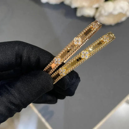 [vivabelle]CLOVER ARMBAND 4MM DIAMANTEN