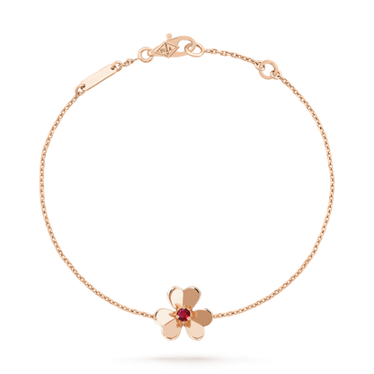 [vivabelle]FRIVOLE GOLD BLUME ROSA MALACHIT ARMBAND