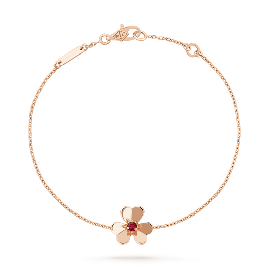 [vivabelle]FRIVOLE GOLD BLUME ROSA MALACHIT ARMBAND