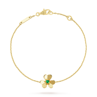 [vivabelle]FRIVOLE GOLD BLUME ROSA MALACHIT ARMBAND