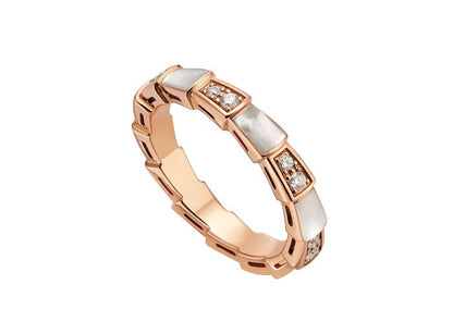 [vivabelle]SERPENTI RING ROTGOLD DIAMANT MOP 3MM