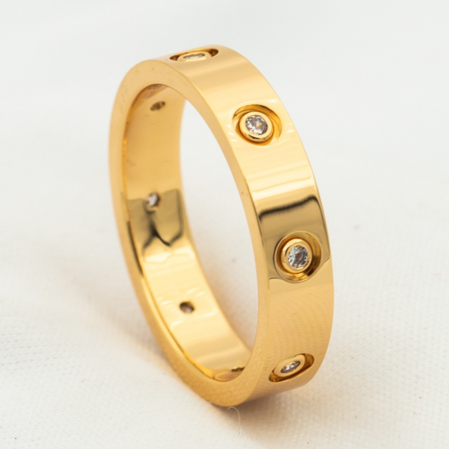 [vivabelle]Liebesring 3,6 mm 8 Diamanten