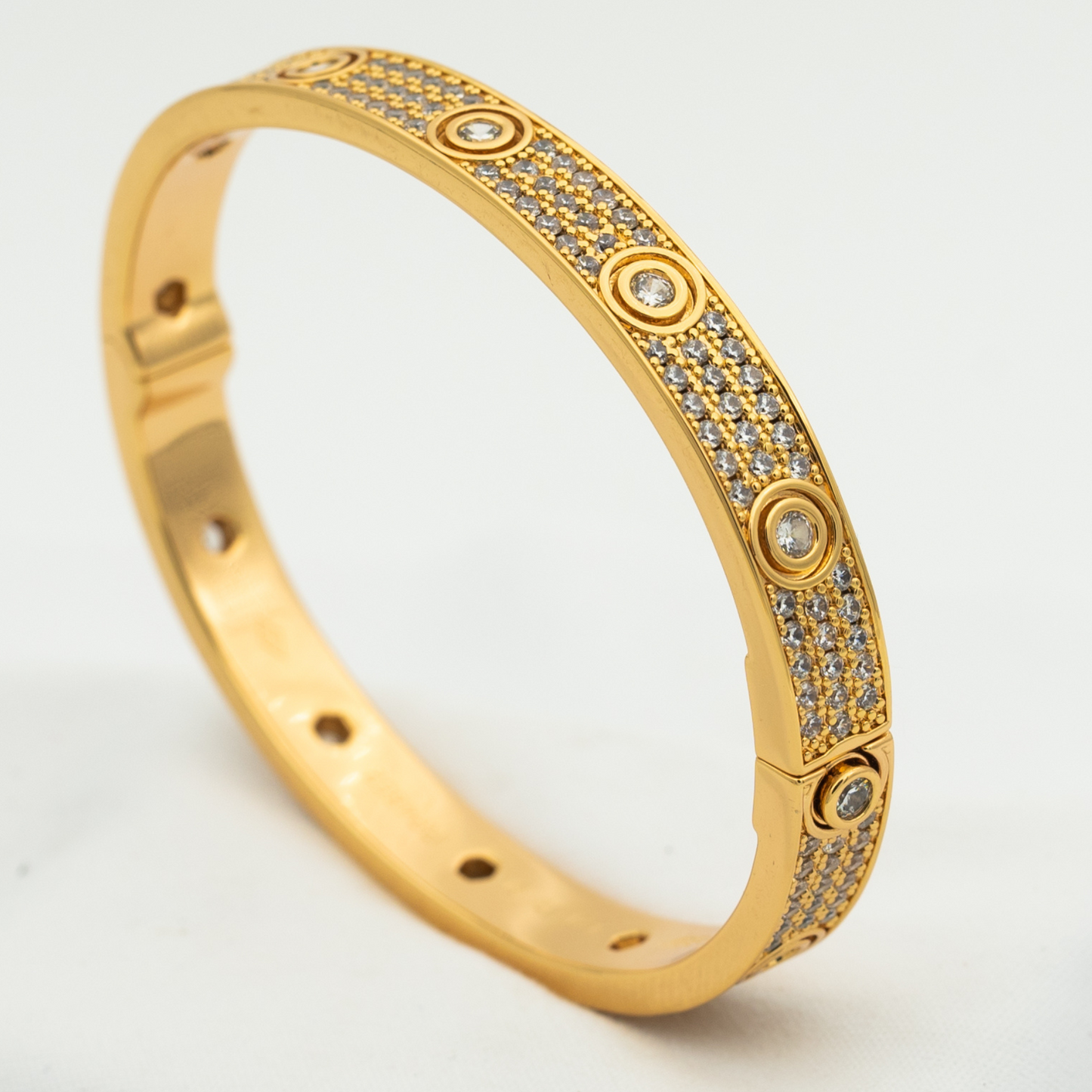 [vivabelle]LOVE BRACELET 6.1MM DIAMOND-PAVED 10 BIG DIAMONDS