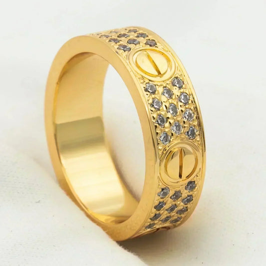 [vivabelle]LOVE RING 5.5MM DIAMONDS PAVED