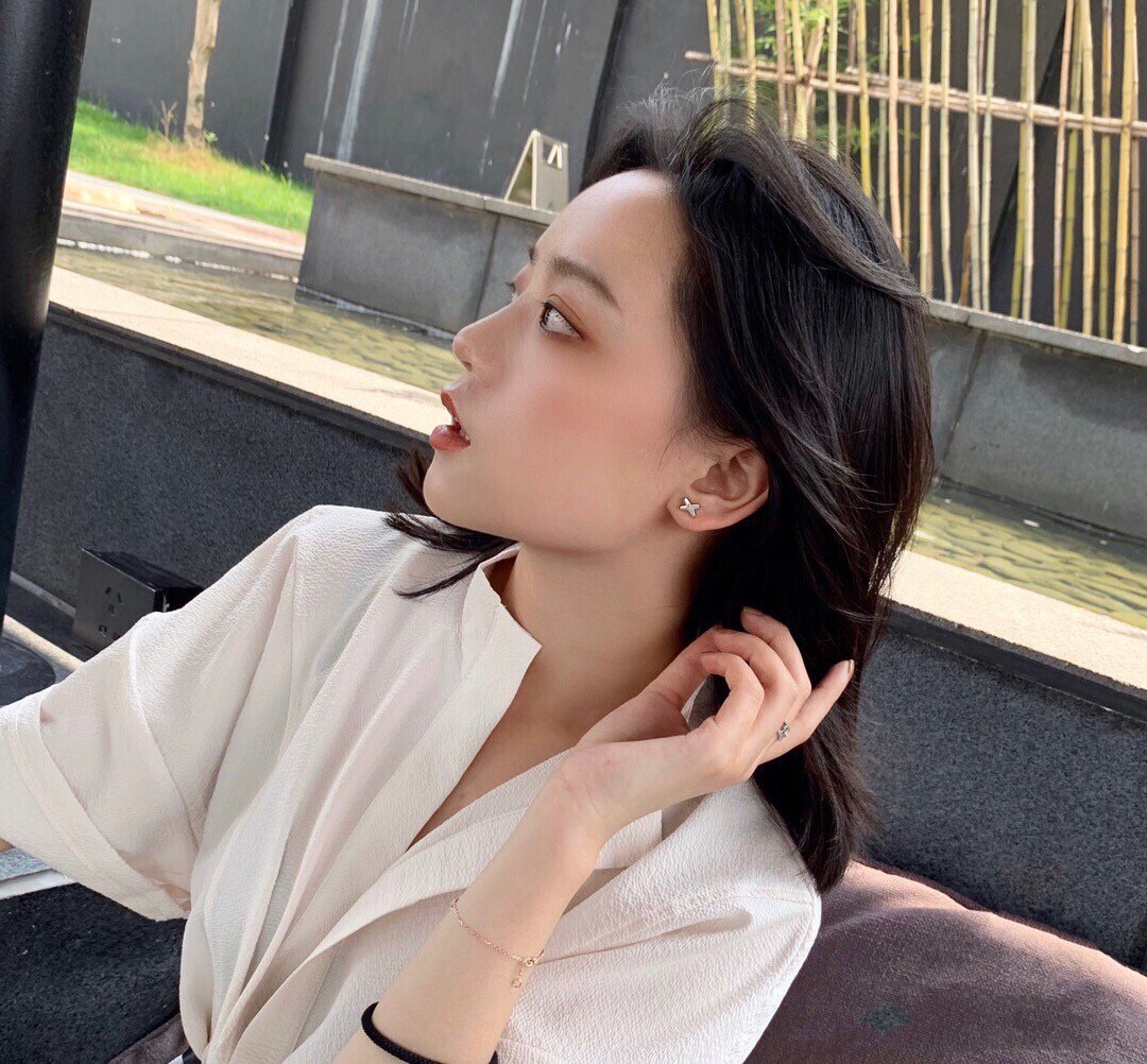 [vivabelle]JEUX DE WHITE MOP PINK GOLD DIAMANT OHRRINGE