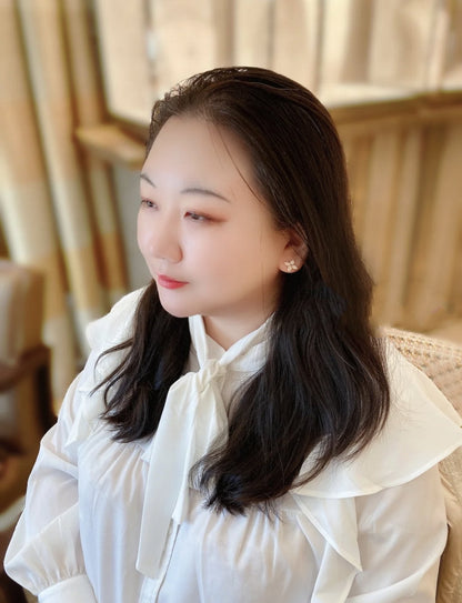 [vivabelle]STAR BLOSSOM OHRSTECKER ROTGOLD DIAMANTEN