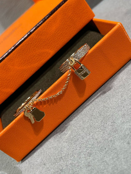 [vivabelle]HM KELLY CLOCHETTE DOPPELRING MIT DIAMANTEN