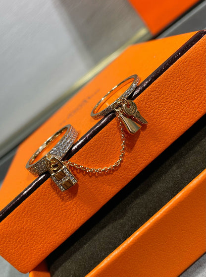 [vivabelle]HM KELLY CLOCHETTE DOPPELRING MIT DIAMANTEN