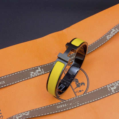 [vivabelle]CLIC HM SO BLACK YELLOW BRACELET