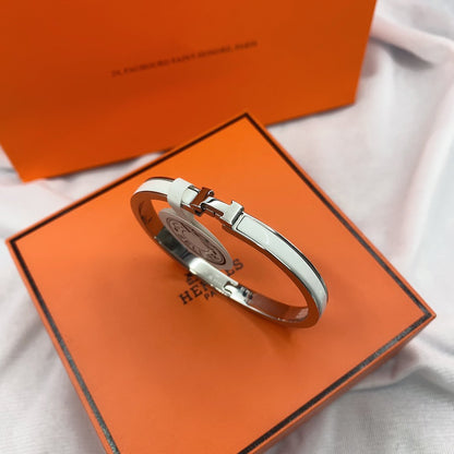 [vivabelle]CLASSIC HM CLIC WHITE 8MM ENAMEL BRACELET