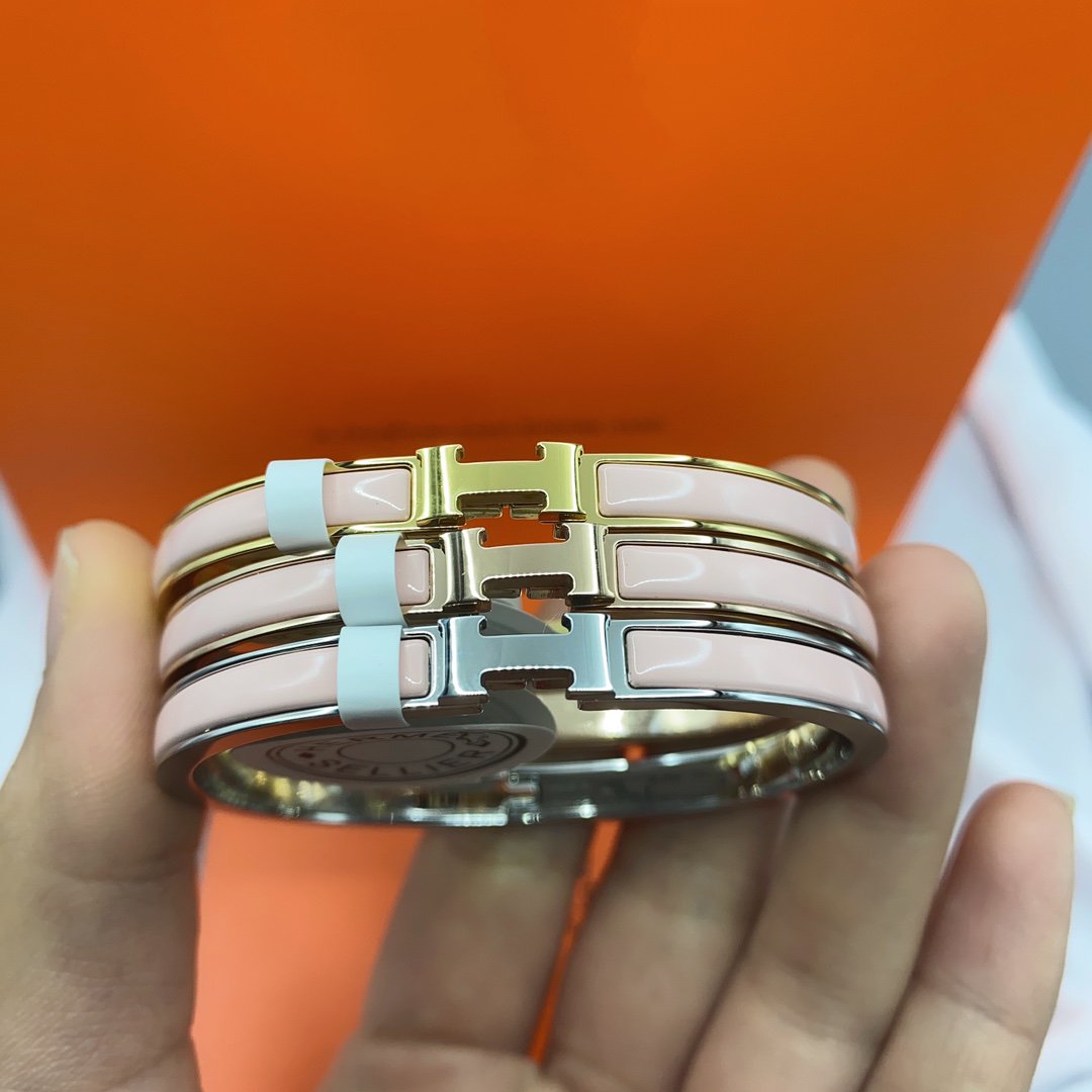[vivabelle]CLASSIC HM CLIC  PINK 8MM ENAMEL BRACELET