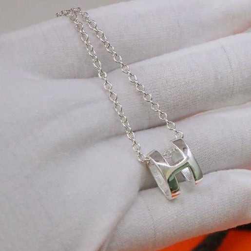 [vivabelle]HM HALSKETTE H BUCHSTABE OVAL SERIE