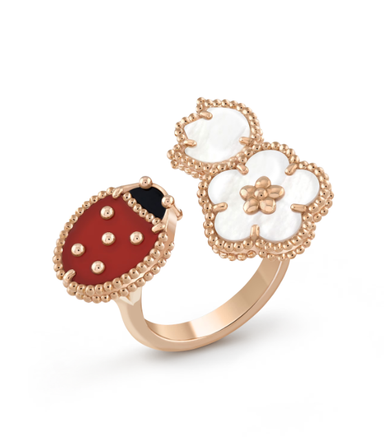 [vivabelle]LUCKY 3 MOTIV ROSÉGOLDRING