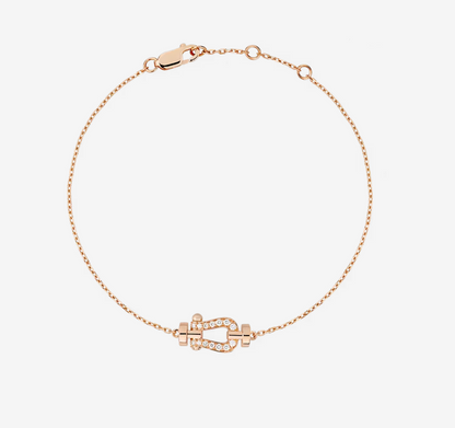 [vivabelle]FORCE 10 FULL DIAMOND BUCKLE CHAIN LINK MINI MODEL