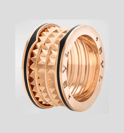 [vivabelle]ZERO 1 ROCK SCHWARZE KERAMIK ROSA GOLD GROSSES MODELL