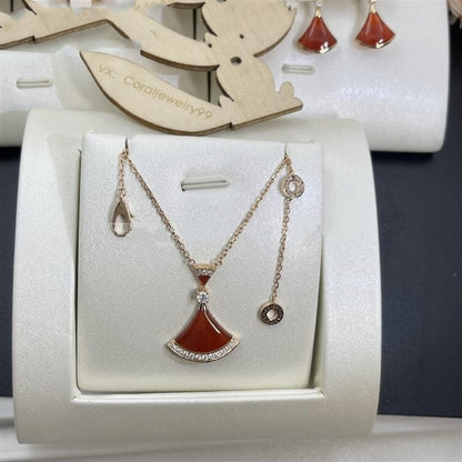 [vivabelle]DREAM NECKLACE CARNELIAN DIAMOND