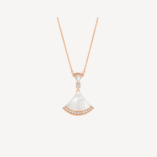[vivabelle]DREAM NECKLACE MOP PINK GOLD DIAMOND