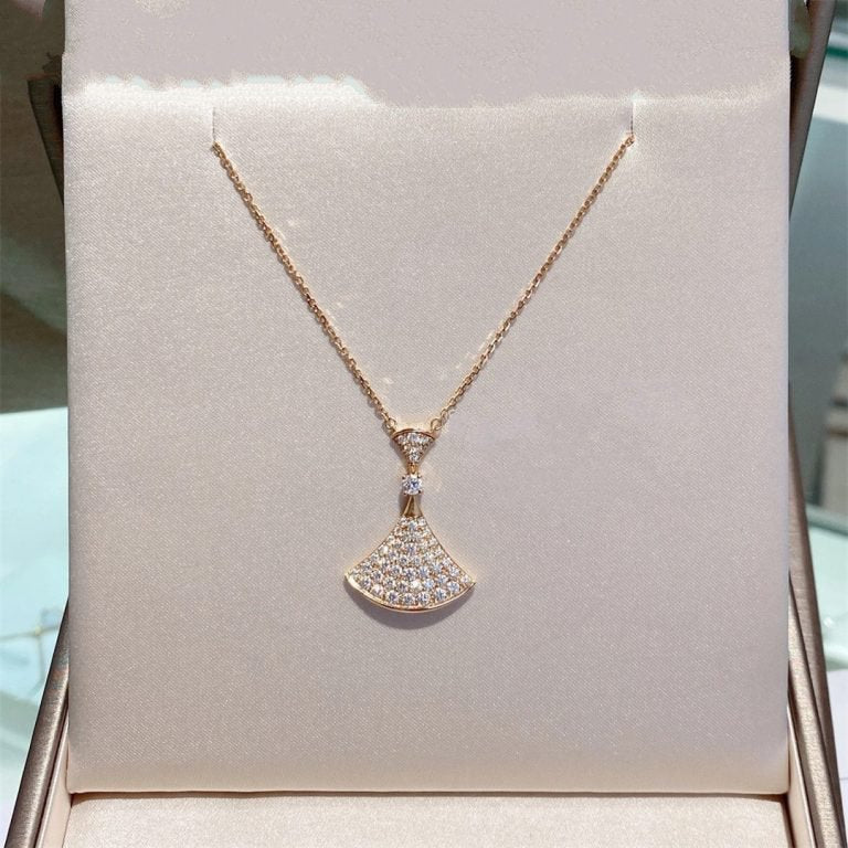 [vivabelle]DREAM NECKLACE PINK GOLD FULL DIAMOND