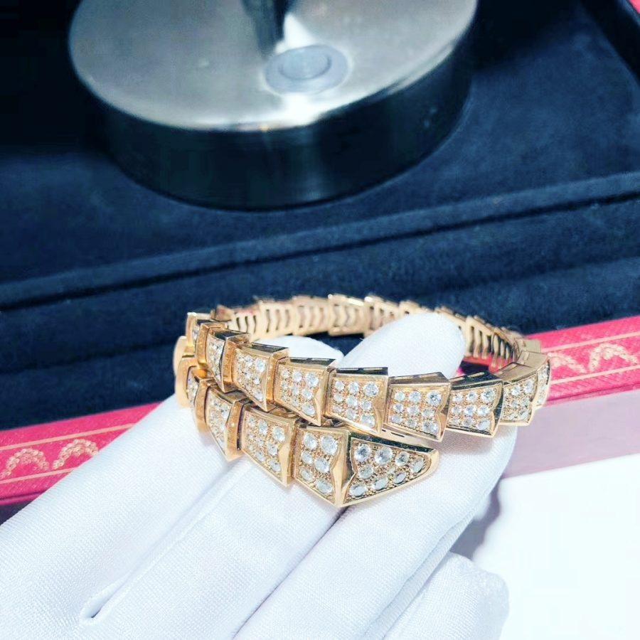 [vivabelle]SERPENTI BRACELET 8MM PINK GOLD DIAMOND