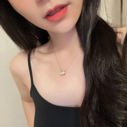 [vivabelle]SERPENTI ROTGOLD HALSKETTE DOPPELRING DIAMANT