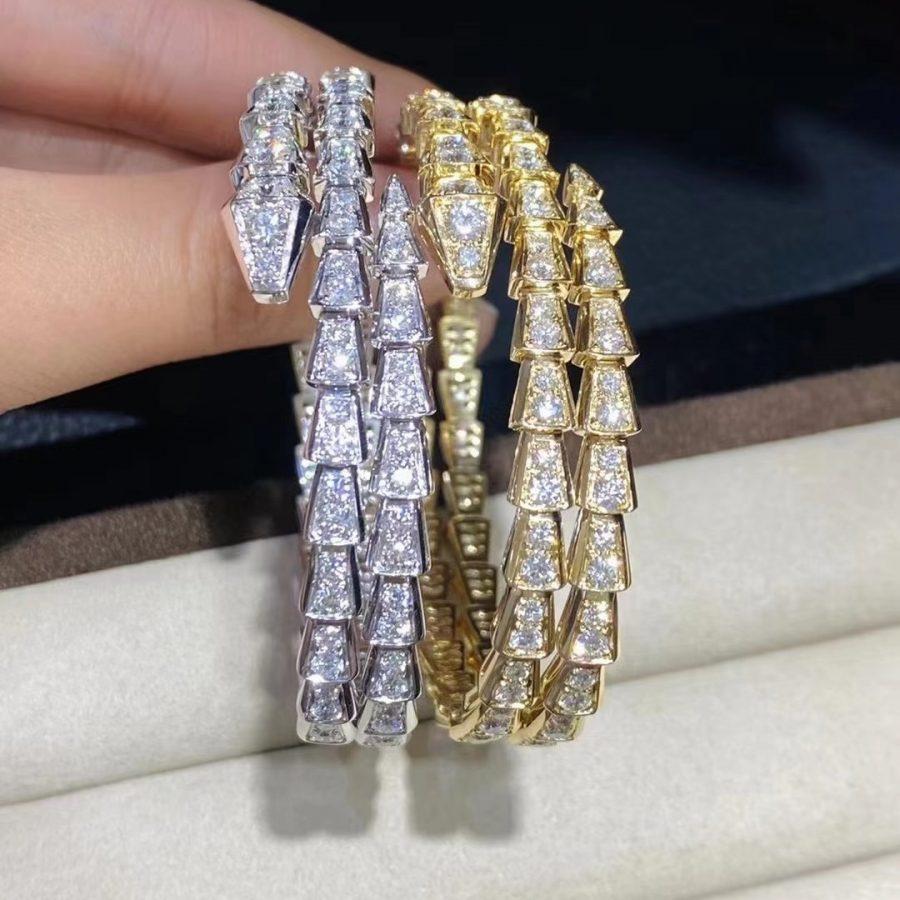[vivabelle]SERPENTI BRACELET GOLD DIAMOND DOUBLE ROW