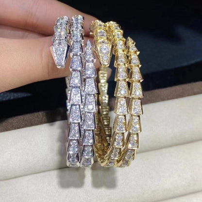[vivabelle]SERPENTI BRACELET GOLD DIAMOND DOUBLE ROW