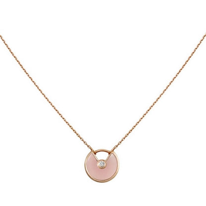 [vivabelle]AMULETT ROSÉGOLD ROSA MOP HALSKETTE